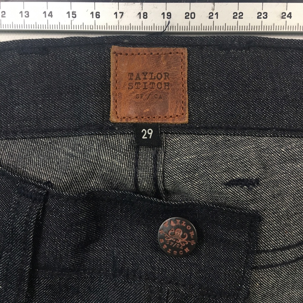 Taylor Stitch Mens Dark Raw Denim 29 C3602 - Picture 3 of 7